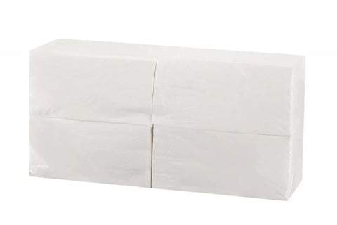 Prägeservietten weiß 33cm / 1 -lg / 1/8 Falz