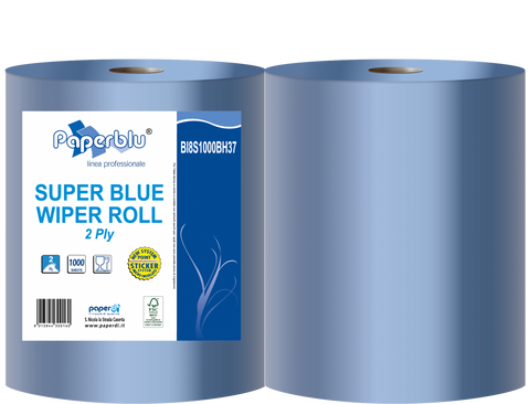 Blaue Handtuchrolle 2 Rollen a 1000 Blatt