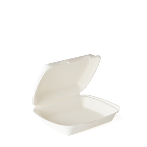 Bagasse Menü Box ungeteilt