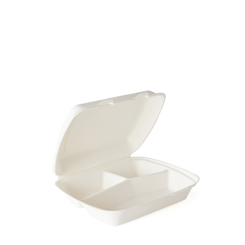 Bagasse Menü Box 3-geteilt