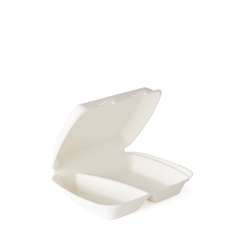 Bagasse Menü Box 2-geteilt